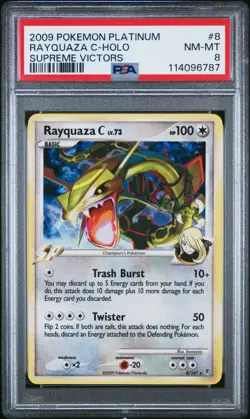 Pokemon Rayquaza C 8/147 - Supreme Victors Rare Holo 2009 English - PSA 8 NM-MT - Image 3