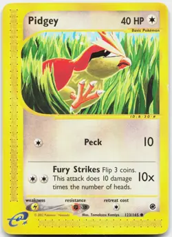Pidgey 123/165 Common Expedition Base Set Pokemon Moderately Played - Image 1