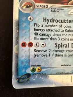 Pokemon Kabutops ex 97/100 Sandstorm Holo Rare MP - Image 3