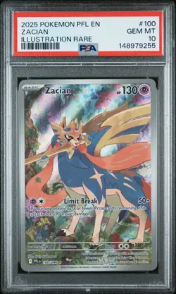 Zacian 100 Pokemon Pfl En-Phantasmal Flames PSA 10 - Image 1