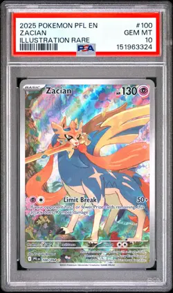 Zacian 100 Pokemon Pfl En-Phantasmal Flames PSA 10 - Image 1