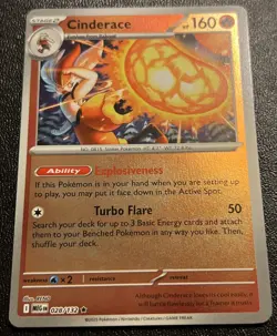 Cinderace 028/132 NM Reverse Holo Rare Mega Evolutions Pokemon Card! - Image 1