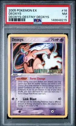 2005 POKEMON EX DEOXYS #16 DEOXYS DEOXYS-DESTINY DEOXYS PSA 7 NM POP 36 - Image 1