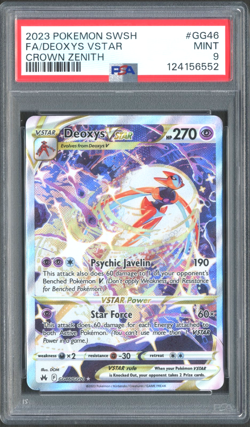 Pokemon TCG: Deoxys V STAR GG46/GG70 Crown Zenith PSA 9 MINT - Image 1