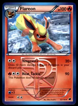 Flareon 12/116 Uncommon Plasma Freeze Pokemon Lightly Played - Image 1