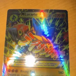Pokemon TCG M Lucario EX 55/111 XY-Furious Fists Full Art Holo Ultra Rare 220 HP - Image 5