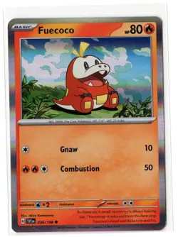 Pokemon Scarlet & Violet Mirage Holo Fuecoco - 036/198 - PALDEA COLLECTION - Image 1