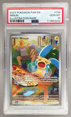 2023 Pokemon SV Paradox Rift 194 Minun PSA 10 111863242 - Image 1