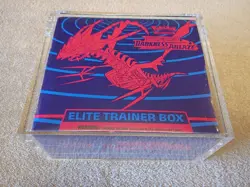 Nice Factory Sealed Pokemon Darkness Ablaze Elite Trainer Box With Acrylic Case 820650807312 - Image 1