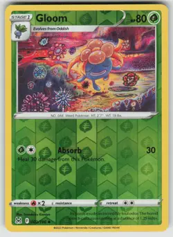 Gloom 002/196 Uncommon Lost Origin Pokemon Reverse Holo Lightly Played - Image 1