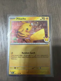 Pikachu (Pokemon Day 2026) 051/162 Holo Pokemon NM - Image 1