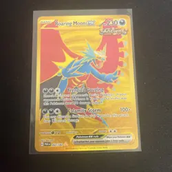 Roaring Moon Ex 262/182 Gold Hyper Rare Secret Pokemon Scarlet & Violet Paradox - Image 1