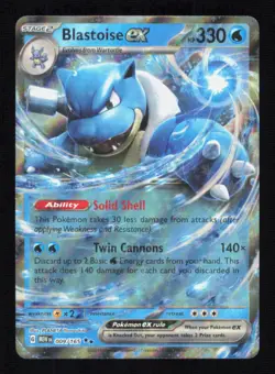 Blastoise ex 009/165 Holo 151 Pokemon Near Mint - Image 1