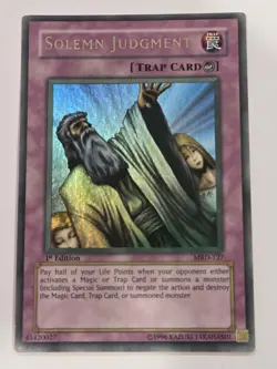 Solemn Judgment MRD-127 1st Edition Metal Raiders Yu-Gi-Oh - Image 1
