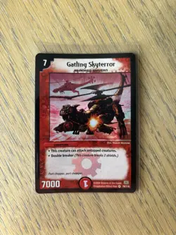 Duel Masters Gatling Skyterror Card 79/110 English Edition, Very Rare Card DM-01 - Image 1