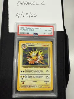 Jolteon 1999 Jungle Holo Pokemon Card 4/64 PSA-8 NM-MT - Image 1
