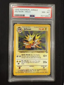 Jolteon 1999 Jungle Holo Pokemon Card 4/64 PSA-8 NM-MT - Image 3