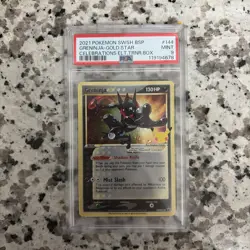 Greninja Gold Star SWSH144 Celebrations ETB Promo Pokemon Card PSA 9 Mint - Image 1