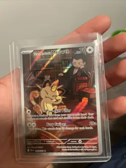 Team Rockets Meowth 203/182 SV10 Destined Rivals Illustrated Card Mint Condition - Image 1