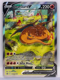 Charizard V Promo SWSH260 Ultra Premium Black Star Full Art NM Holofoil Card - Image 1