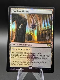 MTG: Godless Shrine | Foil | Ravnica Allegiance Promo | NM| - Image 1