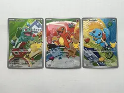 Pokemon First Partner Illustration Kanto Starters Promos Set x 3 Cards NM - Image 1