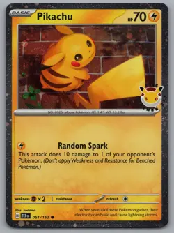 Pikachu - (Cosmo Holo) 051/162 Promo Miscellaneous Cards & Products Holo NM - Image 1