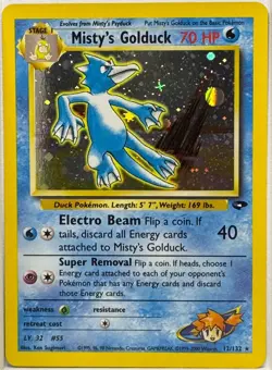 Misty's Golduck - 12/132 - Pokemon Gym Challenge Unlimited Holo Rare Card NM - Image 1