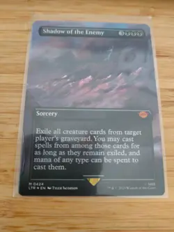 MTG Shadow of the Enemy FOIL Borderless Lord of the Rings M/NM Free UK P&P - Image 1