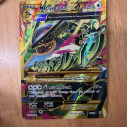Pokemon M Rayquaza EX Full Art 98/98 Ancient Origins Ultra Rare –DAMAGED/CREASED - Image 1