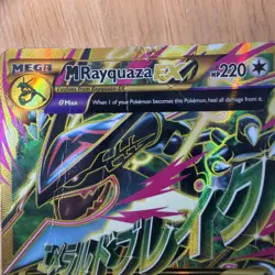 Pokemon M Rayquaza EX Full Art 98/98 Ancient Origins Ultra Rare –DAMAGED/CREASED - Image 2
