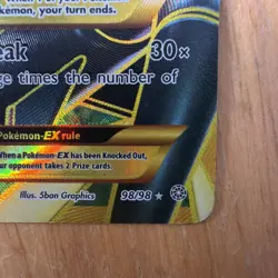 Pokemon M Rayquaza EX Full Art 98/98 Ancient Origins Ultra Rare –DAMAGED/CREASED - Image 5
