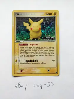 2005 Pokemon Ex Delta Species #39 Ditto (Pikachu) - Stamped Reverse Holo Foil - Image 1