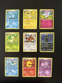 Pokemon Full Eeveelution Set Black & White Promo BW87 - BW94 Holo +XY Sylveon - Image 1