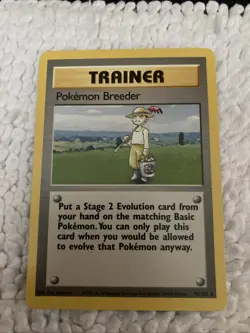 Pokemon Card - Pokemon Breeder Base Set Unlimited 76/102 Rare - Image 1