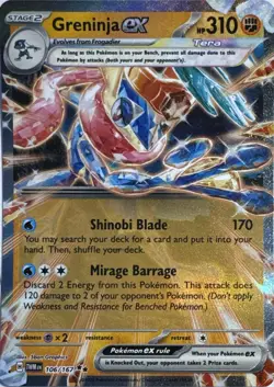 Greninja ex 106/167 Double Rare Twilight Masquerade Pokemon Near Mint - Image 1