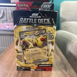 2023 EX BATTLE DECK POKEMON TCG AMPHAROS EX PLAY LEVEL 1 - Image 3