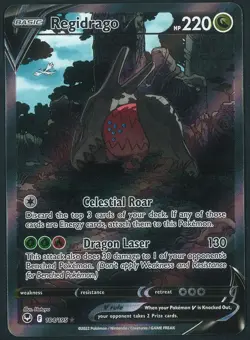 Regidrago V 184/195 Full Art Alt Art Pokemon Silver Tempest Near Mint - Image 1