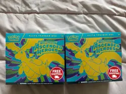 Pokemon Mega Evolutions Ascended Heroes ETB Elite Trainer Box Lot Of 2 - Image 1