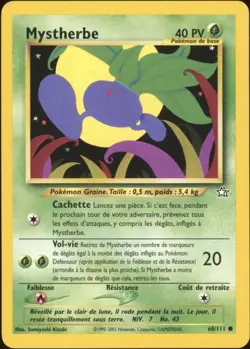 2001 Pokemon FRENCH Unlimited Neo Genesis Mystherbe-Oddish 68/111 NM-MT - Image 1
