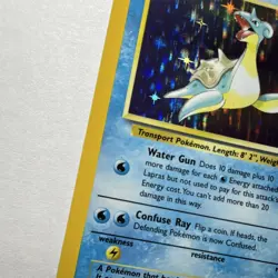 Pokemon TCG Lapras Fossil Holo Rare Unlimited 10/62 80 HP 1999 English WOTC - Image 3