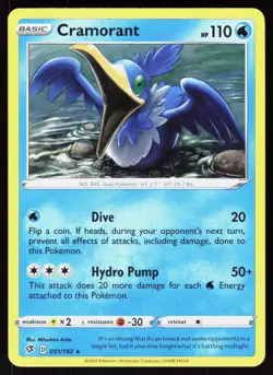 Cramorant 051/192 Rare Rebel Clash Pokemon LP - Image 1