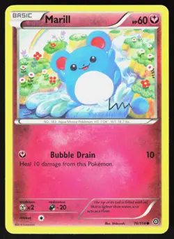 Marill 76/114 Common Steam Siege Pokemon LP - Image 1