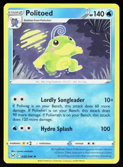 Politoed 032/196 Rare Lost Origin Pokemon NM - Image 1