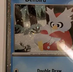 Delibird 046/193 Pokemon Holiday Calendar 2025 Snowflake Stamp SEALED w SWIRL ❄ - Image 3