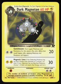 Dark Magneton 28/82 Rare Team Rocket Pokemon Unlimited LP - Image 1
