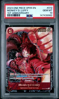 2023 One Piece Monkey D Luffy ST01-012 - PSA 10 - 1st Anniversary - Image 1