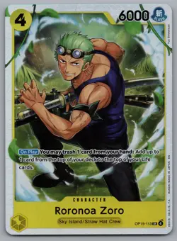 Roronoa Zoro OP15-113 Adventure on Kami's Island Foil One Piece TCG Near Mint NM - Image 1