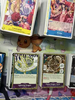 One Piece Card Game Bulk Lot 1820+ Total Cards 1500+ Non Holo 260+ Holo 61 Don/L - Image 3