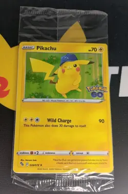 Pikachu Holo 028/078 Pokemon Go Promo Card Sealed 2022 GameStop Pokemon TCG - Image 1